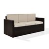 Picture of PALM HARBOR OUTDOOR WICKER SOFA IN BROWN WITH SAND