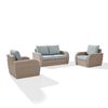Picture of ST AUGUSTINE 3 PC OUTDOOR WICKER SEATING SET WITH