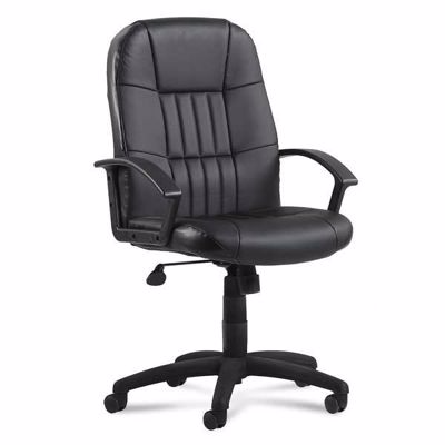 Picture of Black Leather Desk Chair