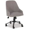 Picture of Linen Swivel Chair, Pewter