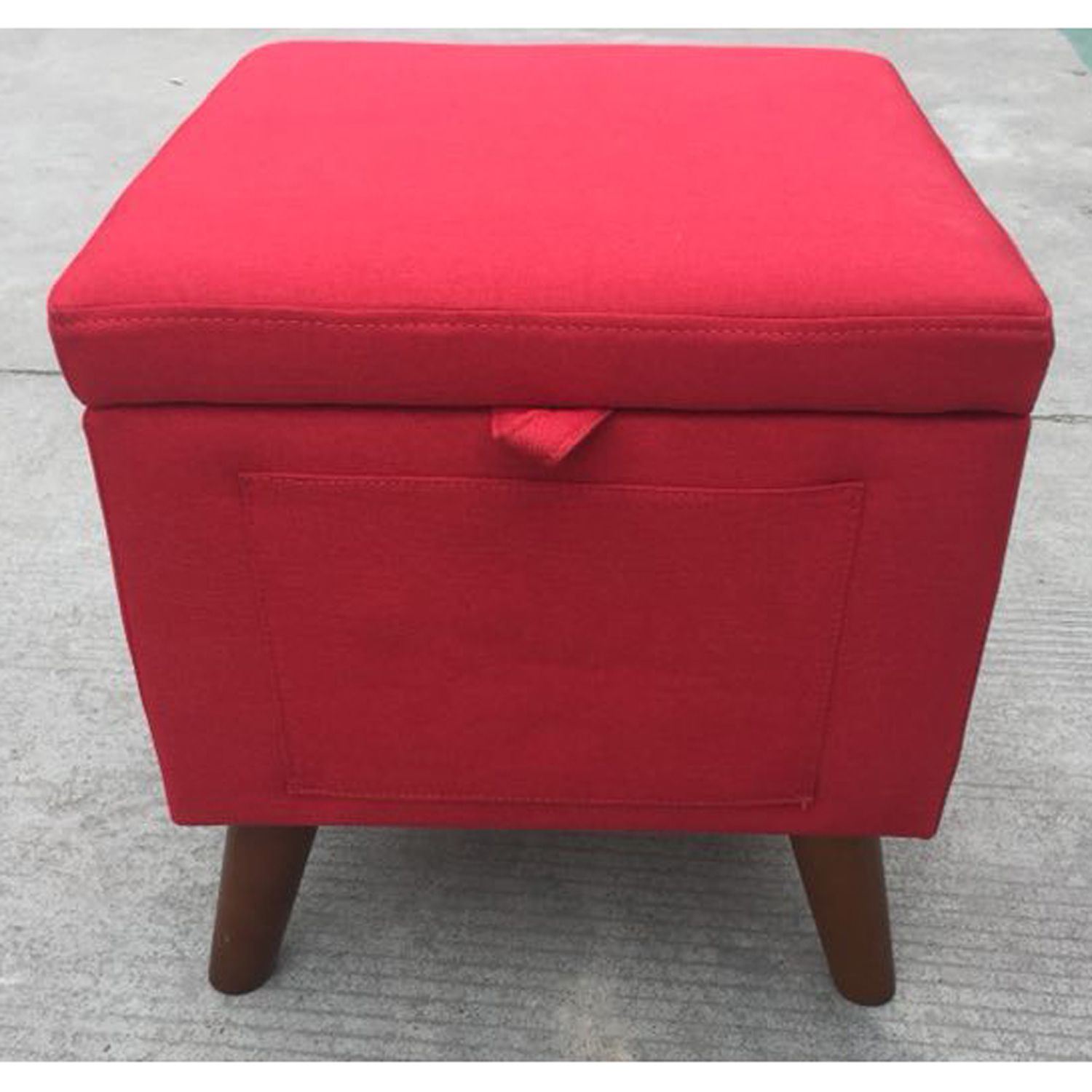 0097175 Red Storage Ottoman 