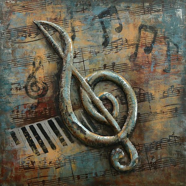 Picture of Musical Note Metal Wall Decor