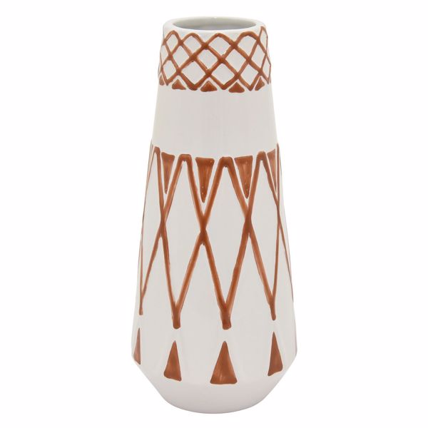 Picture of Spice and White Patterned Vase