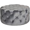 Picture of Olivia Tufted Gray Large Round Ottoman