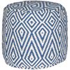 Picture of Shell Diamond Pouf in Cream and Navy