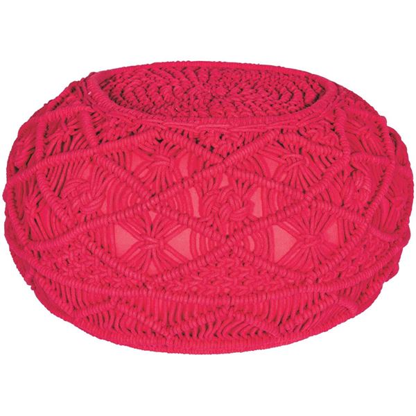 Picture of Kosala Pouf in Lychee Red