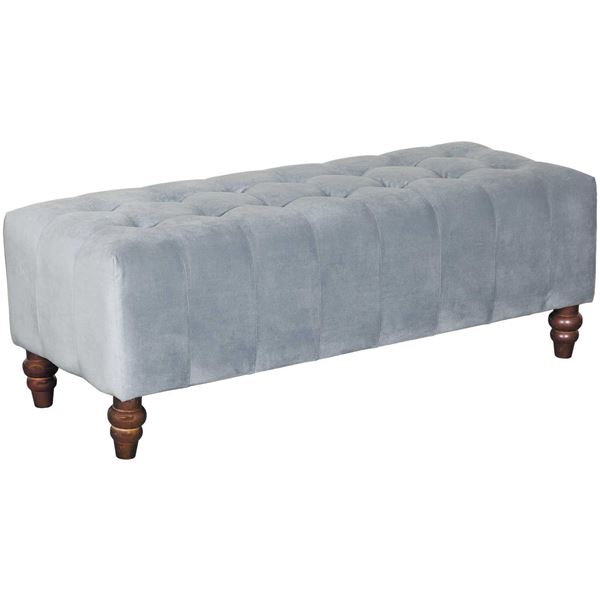 Picture of Audra Gray Tufted Ottoman Bench