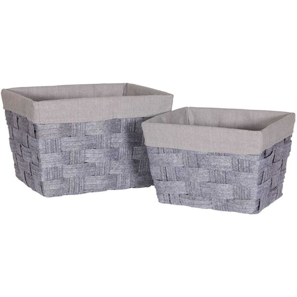 Picture of Set of Two Woven Felt Baskets