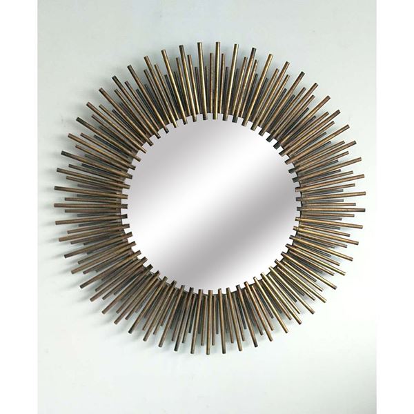 Picture of Metal Spike Gold Wall Mirror