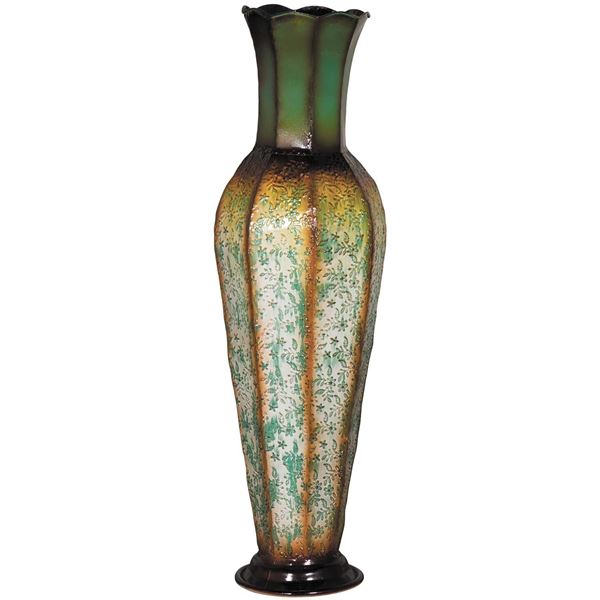 Picture of 36 Inch Blue Metal Vase