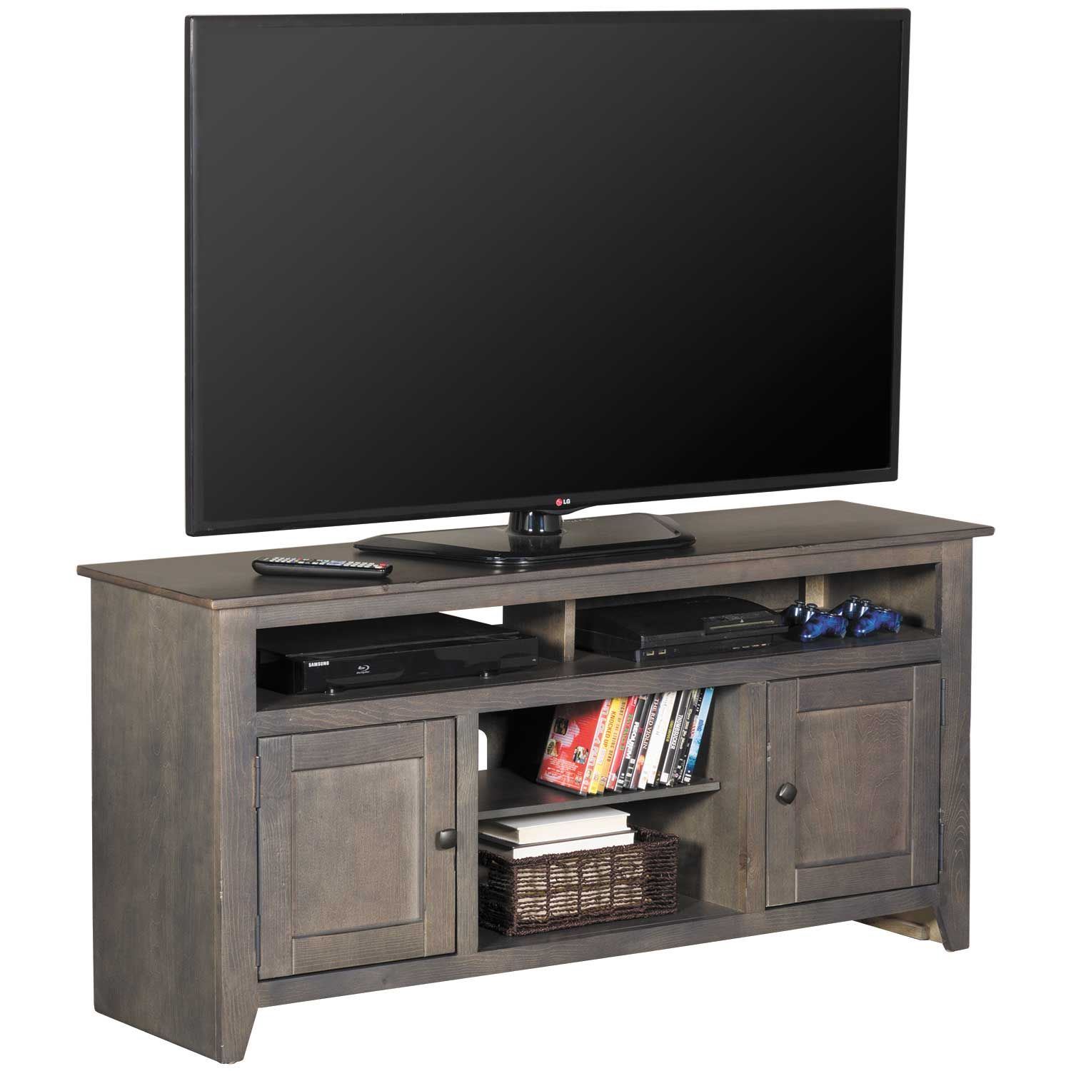 NEW store 58 Inch Charcoal Grey Tv Stand FREE SHIPPING