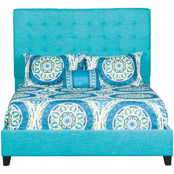 Picture of Florence Upholstered Teal King Bed