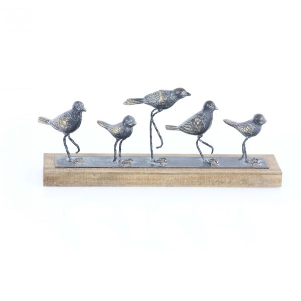 Picture of Wood Metal Birds Sculptures