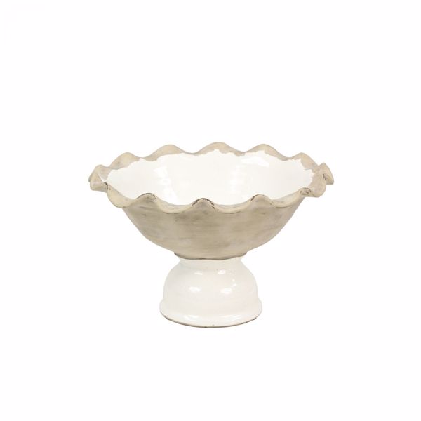 Picture of White Scalloped Terra Bowl