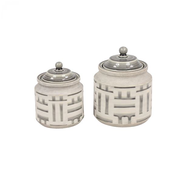 Picture of Set 2 Jars With Lids Neutrals