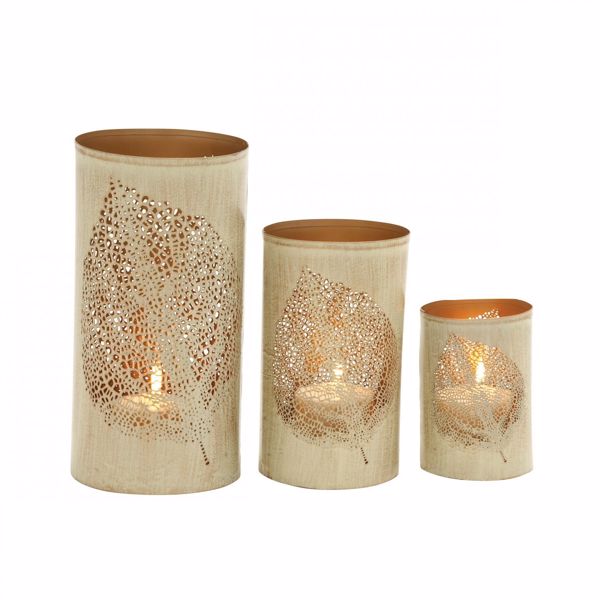 Picture of Set 3 Pierced Candle Holder