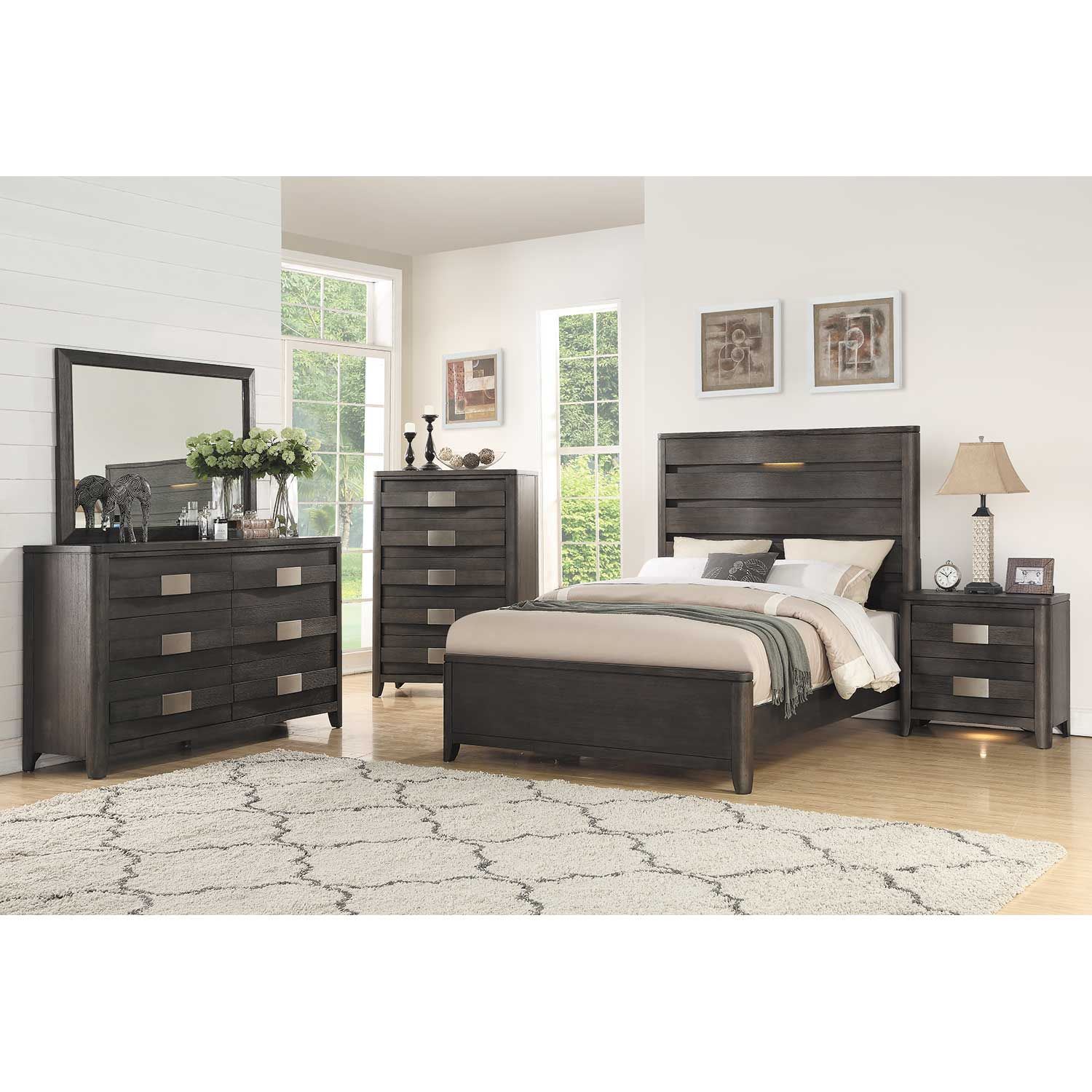Contour 5 Piece Bedroom Set 7001 Qbed 110 510 310 410 Holland House Furniture Afw Com,What Does 400 Sq Ft Look Like