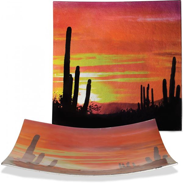 Picture of Desert Glass Plate and Stand