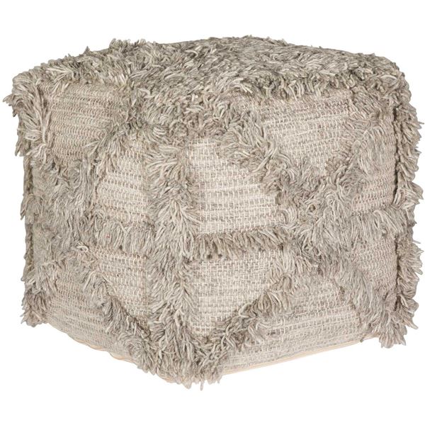 Picture of Bardon Grey Hand Woven Wool Pouf