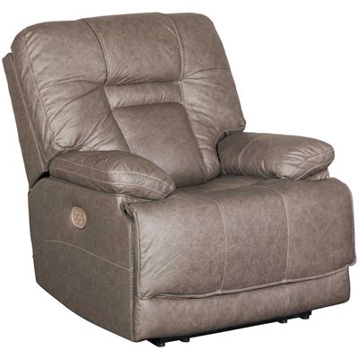 Picture of Wurstrow Smoke Italian Leather Power Recliner