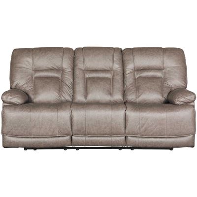 Picture of Wurstrow Smoke Italian Leather Power Reclining Sofa