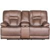 Picture of Wurstrow Umber Italian Leather Power Reclining Loveseat