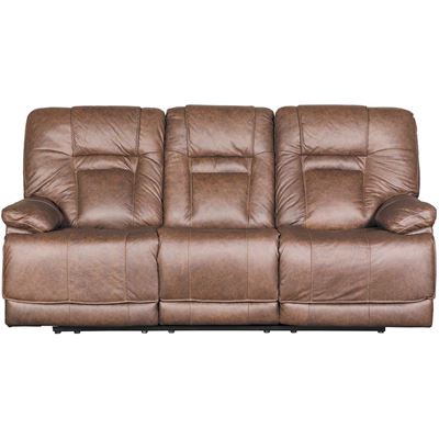 Picture of Umber Italian Leather Power Reclining Sofa