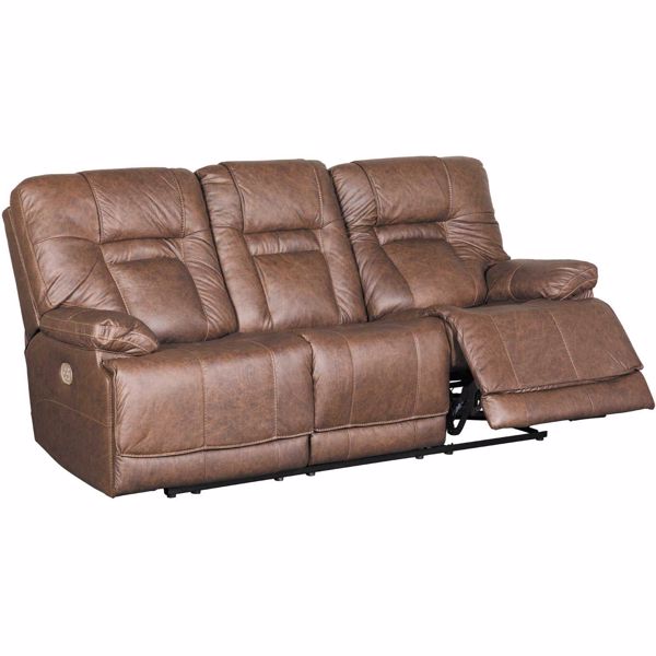 Umber Italian Leather Power Reclining Sofa | 0C0-546PRS | AFW.com