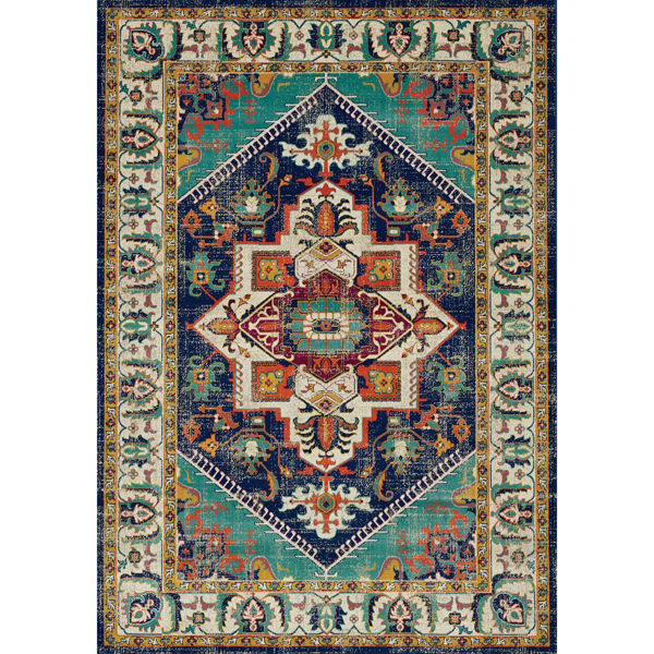 Picture of Topaz Navy Multi Traditional 5x8 Rug