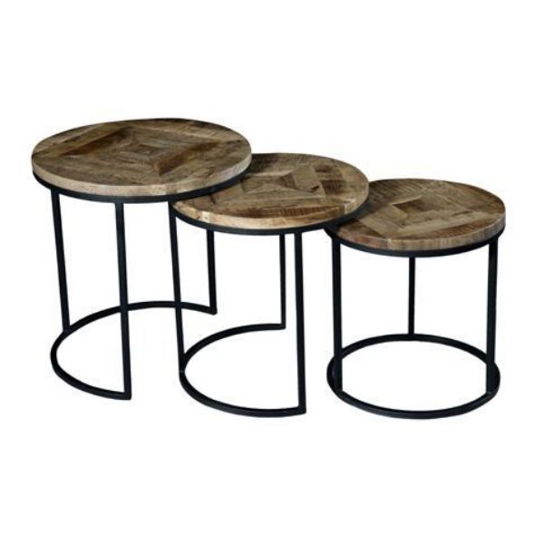 Picture of Vintage Round Nesting Tables, Set of 3
