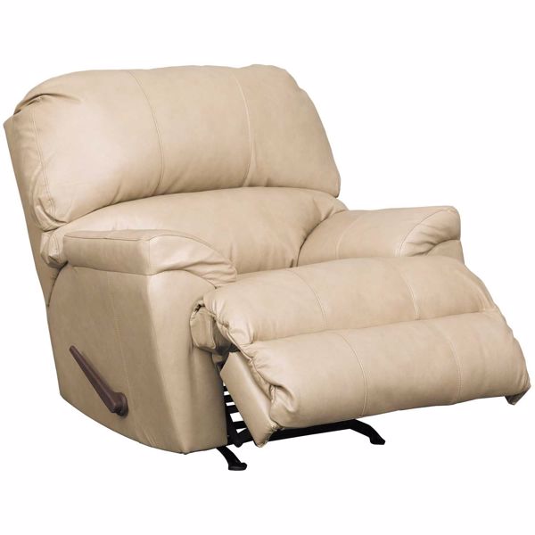 Relax in the Graham Putty Leather Rocker Recliner | AFW.com