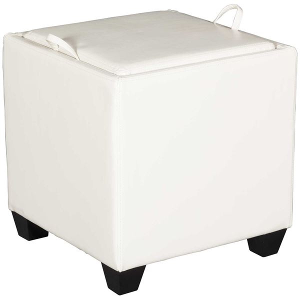 Picture of STORAGE OTTOMAN, CREAM