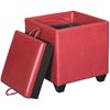 Picture of STORAGE OTTOMAN, RED