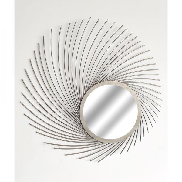 Picture of Metal Wispy Silver Wall Mirror