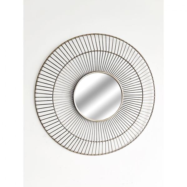 Picture of Metal Round Silver Mirror