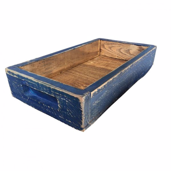 Picture of Rustic Wooden Tray - Navy