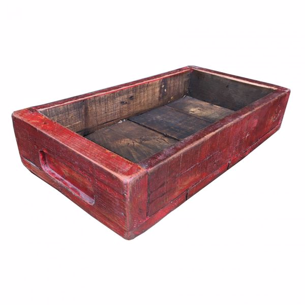 Picture of Rustic Wooden Tray - Red