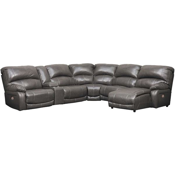 Picture of 6PC Leather Power Recline Sectional w/ RAF Chaise