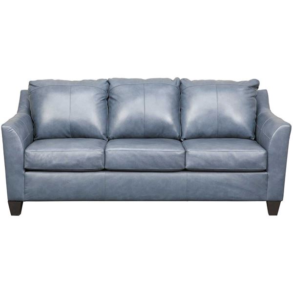 Declan Shale Leather Sofa 2029s Soft, Small Scale Leather Sofa