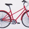 Picture of Red Bicycle 20X20 Decorative Pillow