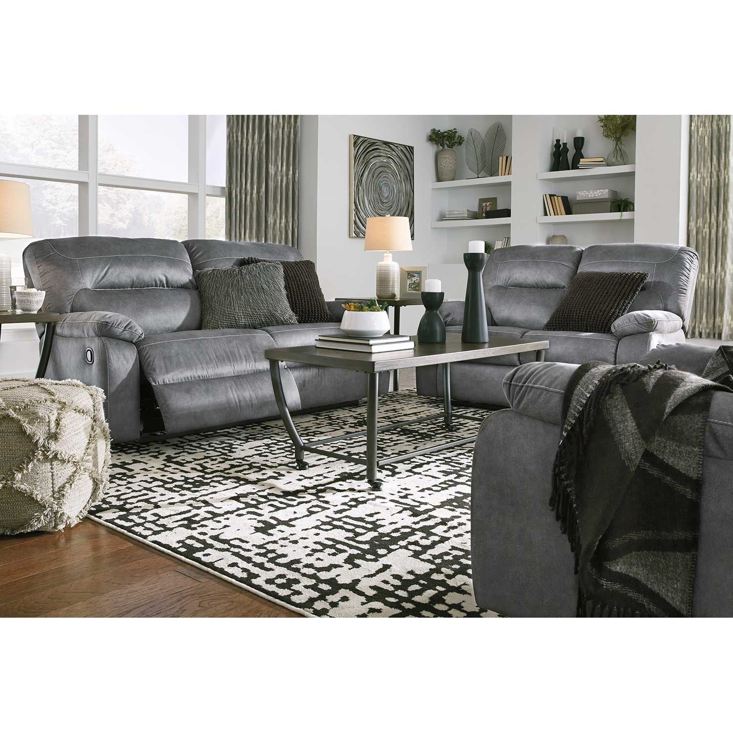 Bolzano Slate Reclining Sofa 9380381 Ashley Furniture 