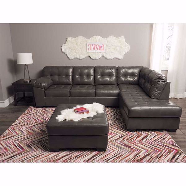 Alliston Gray 2PC Sectional w/ RAF Chaise 0N2-201RC-2PC | Ashley