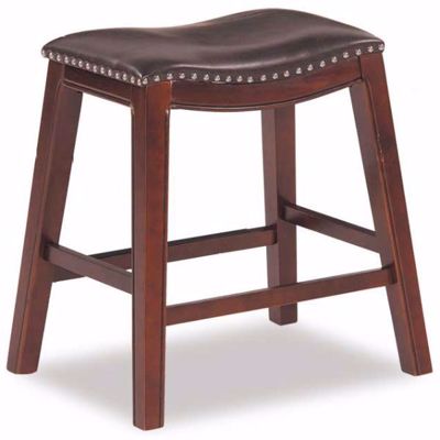 Picture of Brown 24" Padded Saddle Stool