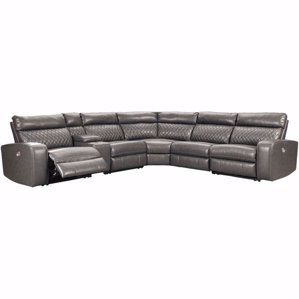 Samperstone 6pc Power Reclining, Ashley Furniture Sectional Leather