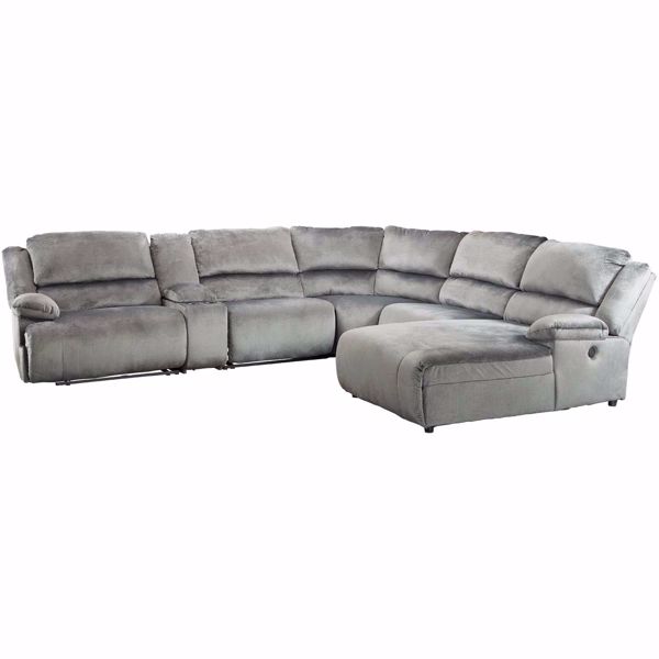 Clonmel 6 Piece Power Reclining, Leather Power Reclining Sectional Sofa With Chaise