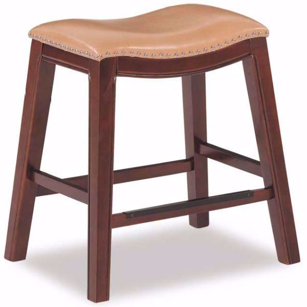 Picture of Tan 24" Padded Saddle Stool