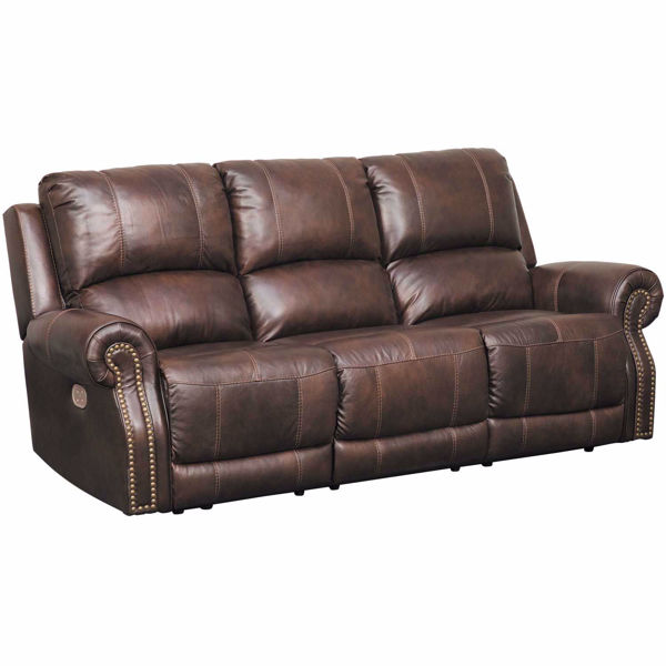 Buncrana Italian Leather Power Reclining Sofa with | 0AA-846PRS | AFW.com