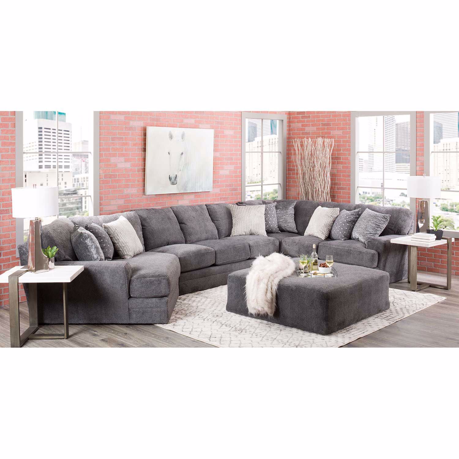 Mammoth 3 Piece Sectional With LAF Piano Wedge | AFW.com