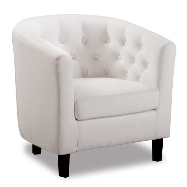 Picture of Mallory White Durahide Tub Chair