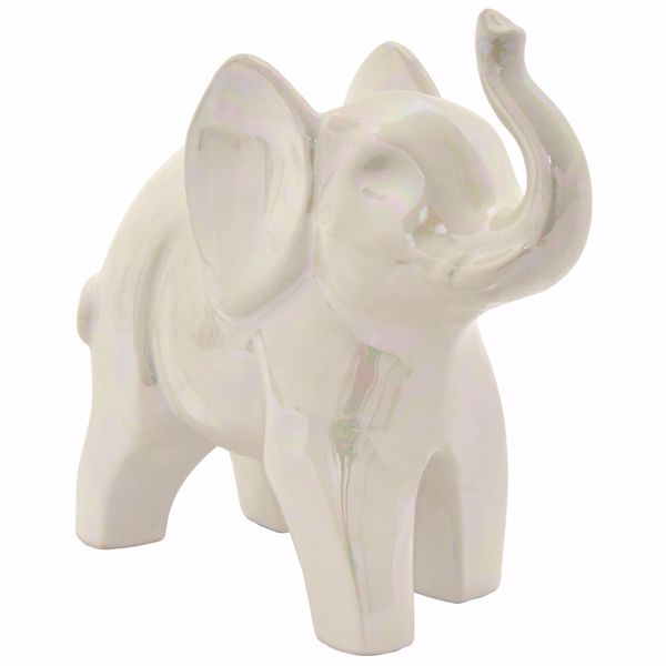 Picture of White Ceramic Elephant